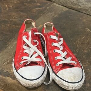 Converse Red and White Chuck Taylor Sneakers